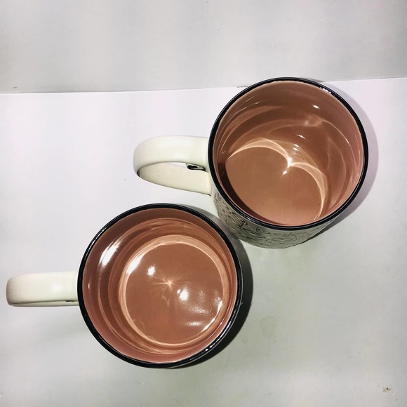 Cat Mug Set of 2 Spectrum Designz NEW Contemporary Cats Glasses Faces Pink - Picture 3 of 6